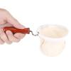 Cloth Coffee Filter, Reusable Washable Flannel Cloth Handmade Coffee Filter Strainer with Wood Handle for Coffee Lover(S) view 3