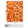 3D Funny Realistic Food Baked Beans Flannel Fleece Throw Blankets 50"X40" Soft Cozy Fluffy Winter Fall Blanket Cozy Soft Fuzzy Plush Home Decor for Couch Bed Sofa Living Room Bedroom view 2