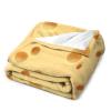 3D Funny Realistic Food Cheese Flannel Fleece Throw Blankets 50"X40" Soft Cozy Fluffy Winter Fall Blanket Cozy Soft Fuzzy Plush Home Decor for Couch Bed Sofa Living Room Bedroom view 3