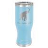 LaserGram 14oz Vacuum Insulated Pilsner Mug, Indian Elephant, Personalized Engraving Included (Light Blue) view 1