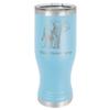LaserGram 14oz Vacuum Insulated Pilsner Mug, African Elephant, Personalized Engraving Included (Light Blue) view 1