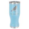 LaserGram 14oz Vacuum Insulated Pilsner Mug, Crow, Personalized Engraving Included (Light Blue) view 1
