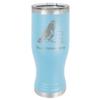LaserGram 14oz Vacuum Insulated Pilsner Mug, Barrel Racer, Personalized Engraving Included (Light Blue) view 1