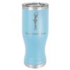 LaserGram 14oz Vacuum Insulated Pilsner Mug, Ballet Dancer Woman, Personalized Engraving Included (Light Blue) view 1
