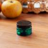 1 oz Green Glass Thick Wall Balm Jars with Black Smooth Foam Lined Lids (12 Pack) view 2