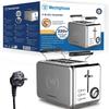 220 Volt Toaster Stainless Steel 2 Slice - Removable Warming Rack - WKTTCB850SS - Bundle With Dynastar Plug Adapter (NOT FOR USE IN USA) view 1