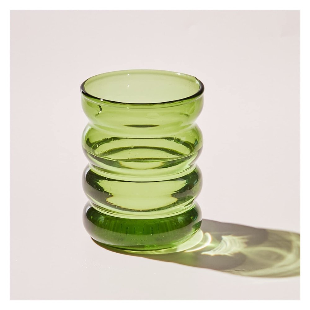 Coffee Mugs Creative Glass Restaurant Office Drinking Tea Juice Milk Coffee Cup Household Water Cup Ripple Mug 250ml Mug Set (Color : Green Bubble)