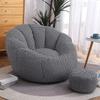 PHASFBJ Sofa Lazy Sack + Footstool Chair Cover, Bean Bag Chair Cover (No Beans), Washable Fine-Staple Cotton Petal-Shaped Beanbag Cover Lazy Sofa Cover for Kids, Adults, Couples - Bean Bag Chair,Mosai view 1