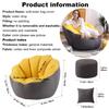 PHASFBJ Sofa Lazy Sack + Footstool Chair Cover, Bean Bag Chair Cover (No Beans), Washable Fine-Staple Cotton Petal-Shaped Beanbag Cover Lazy Sofa Cover for Kids, Adults, Couples - Bean Bag Chair,Mosai view 2