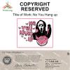 PreLiving 18x18 Inch Pink Throw Pillow Cover - 'No You Hang Up' Funny Horror Ghost Design, Romantic Halloween Day Decor, Soft Pillowcase for Sofa, Bedroom, Car, Birthday Party Supplies view 2