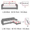 cjc Magic Sofa Cover, Universal Stretch Chaise Sofa Slipcovers, L Shaped Couch Covers for Sectional Sofa Cushion Slipcovers(Weave Grey, Chaise Covers) view 3