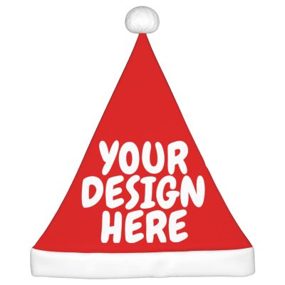 Custom Santa Hats - Personalized Christmas Hats Add Your Text/Photo/Logo Here