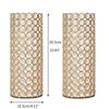 8 Pcs Gold Crystal Metal Tealight Candle Holder for Centerpieces, 10.4 inch Tall Blingbling Hurricane Candle Holder, Decorative Cylinder Vases for Centerpieces Room Decor Party view 4