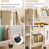 KRUPTI Corner Display Rack for Dorm Library, Storage Rolling Cart with Lockable Wheels, Compact Kitchen Trolley, Mobile Utility Cart for Groceries, Bathroom Cart OrganizerRolling Shelving UnitBeige view 3