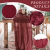 12 Pack Cheesecloth Table Runner, Runner Gauze Boho Wedding Decor Romantic Table Runner for Wedding Birthday Party(35" x 118") (Wine Red) view 3