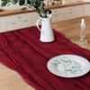 12 Pack Cheesecloth Table Runner, Runner Gauze Boho Wedding Decor Romantic Table Runner for Wedding Birthday Party(35" x 118") (Wine Red) view 4