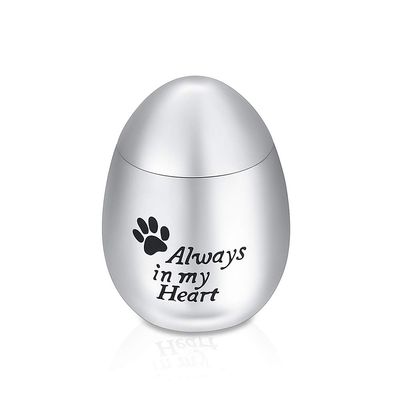 SHEIL Pet Paw Print Cremation Urn for Ashes Memorial Keepsake Holder Egg Urn Locket for Pet Memorials,1