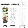 Hat Rotating Display Rack Stand, 7-Tier Hat Cap Display Retail Rotating Adjustable Metal Stand Hanger Rack Hat Display Stand for Shop, Office, Home, Retail Store, Flea Market Booth (Black) view 4