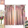 Cherry Blossom Curtain, Watercolor Hand Painted Flower Girls Bedroom Living Room Decorative Curtain,Pink 84x84in view 3