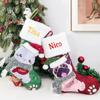 Ulico Personalized Christmas Stocking for Dogs Cats, Custom Pet Christmas Stockings,Decorations Hanging Ornaments with 3D Puppy Dog or Cat for Xmas Holiday Decor (5 Pcs) view 3
