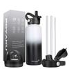 Water Bottle Insulated 32oz 40oz 64oz 128oz Straw Lid Spout Lid & 3 Lids, Leak Proof, Vacuum Insulated,Stainless Steel Water Bottle Wide Mouth for Sports, Gym or Office (Day & Night, 32 Ounces) view 1