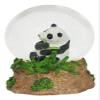 Set of 1 Wildlife Giant Panda Bear Eating Water Globe Figurine view 3