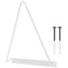Triangular Wall Mounted Magazine Holder for Vinyl Records Iron White view 1