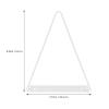 Triangular Wall Mounted Magazine Holder for Vinyl Records Iron White view 4
