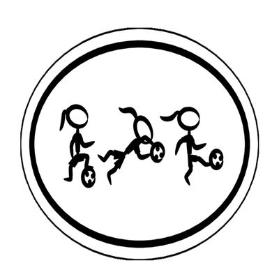WickedGoodz Oval Girls Soccer Magnet - Ftbol Magnetic Car Decal