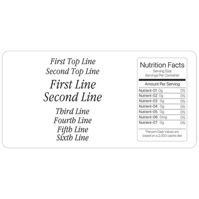 Customized Rectangular Labels Product Information, Ingredients, Caution Directions, Nutrition Facts. Customize Lines for Farm, Kitchen, Home, Business, Homemade Products (Rectangular Labels-01)