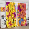 Butterfly Curtains,Colorful Butterfly Print Curtains for Children Boys and Girls Bedroom Living Room Kitchen, Purple Orange 55x63in view 4