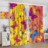 Butterfly Curtains,Colorful Butterfly Print Curtains for Children Boys and Girls Bedroom Living Room Kitchen, Purple Orange 72x63in view 4