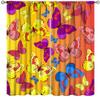 Butterfly Curtains,Colorful Butterfly Print Curtains for Children Boys and Girls Bedroom Living Room Kitchen, Purple Orange 52x84in view 1