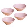 74oz Unbreakable Cereal Bowls Set of 4, Wheat Straw Fiber Rice Bowls, Japanese Ramen Noodle Soup Bowl, Lightweight Salad Bowls for Serving Fruit Pasta Snack Dessert, Dishwasher Safe, Pink view 1