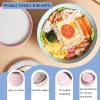 74oz Unbreakable Cereal Bowls Set of 4, Wheat Straw Fiber Rice Bowls, Japanese Ramen Noodle Soup Bowl, Lightweight Salad Bowls for Serving Fruit Pasta Snack Dessert, Dishwasher Safe, Pink view 3