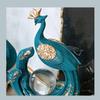 CFLNYC Home Decor Statue Desktop Decoration Sculpture Resin Peacock Luxury Home Decoration Ornaments Living Room Porch TV Cabinet Modern Gift Crafts Feng Shui Collectible view 3