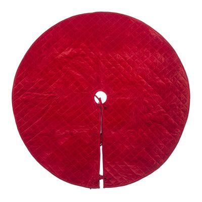 HOME HEART Brands 36 INCH Christmas Tree Skirt Velvet Quilted Thick Double Layer (5726M)