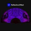 Raveahem UV Glow Rave Fan, Bamboo Folding Clack Hand Fans Foldable for Men Women, Poping Fan for EDM Festival Line Dance Decoration, (Kaleidoscope Girls, Large 13") view 2