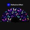 Raveahem UV Glow Rave Fan, Bamboo Folding Clack Hand Fans Foldable for Men Women, Poping Fan for EDM Festival Line Dance Decoration, (Butterfly-1, Large 13") view 2
