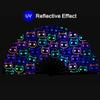 Raveahem UV Glow Rave Fan, Bamboo Folding Clack Hand Fans Foldable for Men Women, Poping Fan for EDM Festival Line Dance Decoration, (Cute Cat, Large 13") view 2
