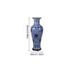 WANGXIAOYUE Sculpture Vase Vase Flower Vase Ceramic Floor Vase Antique Blue and White Porcelain Vase Living Room Decoration 24.8 Inches High Decorative Vase Crafts (Size : Small) view 2