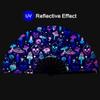Raveahem UV Glow Rave Fan, Bamboo Folding Clack Hand Fans Foldable for Men Women, Poping Fan for EDM Festival Line Dance Decoration, (Mushrooms and Skulls, Large 13") view 2