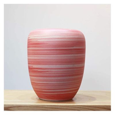 Sculpture Vase Vase Flower Vases Decorative Ceramic Vase, Unique Line Decoration Vase, Used for Desktop Decoration and Event Decoration in Living Room, Pink, Suitable for Wedding, 8.6 Inches Vases for
