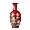 Sculpture Vase Flower Vases Decorative Ceramic Vase New Chinese Style Crystal Glaze Red Porcelain Flower Vase 15.7 Inch Large Decor Vases Living Room Bedroom Dining Table Decoration Ornament Vases For view 1