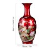 Sculpture Vase Flower Vases Decorative Ceramic Vase New Chinese Style Crystal Glaze Red Porcelain Flower Vase 15.7 Inch Large Decor Vases Living Room Bedroom Dining Table Decoration Ornament Vases For view 2