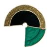 HOME HEART Brands 48 INCH St Patrick's Day Tree Skirt Green Velvet with Brocade Fabric Border & Thick Double Layer (5929L) view 2