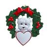2025 Personalized Ornament Pets in Wreath Christmas Tree Gift Celebration Custom Customized Dog Breed Puppy Ornament Station - Free Personalization (Westie) view 3