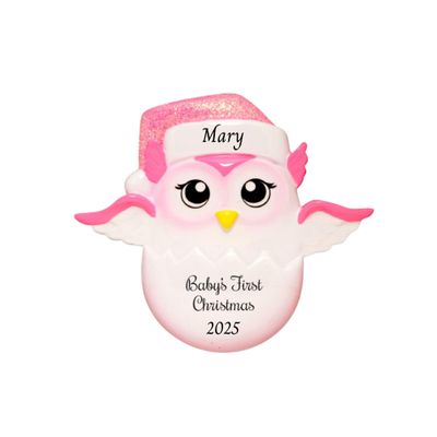 2025 Babys First Christmas Ornament  Baby Boy & Girl Keepsake  Personalized My 1st Christmas Ornament for Newborn & Grandbaby Custom Holiday Decoration Gift for Xmas (Baby Chick - Girl)