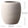 WANGXIAOYUE Sculpture Vase HBSDF Desktop Flower Vases, Dried Flowers Handmade Ceramic Vases White Flower Pot Home Decoration Creative Vases Crafts (Size : 24 * 31CM) view 2