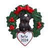2025 Personalized Ornament Pets in Wreath Christmas Tree Gift Celebration Custom Customized Dog Breed Puppy Ornament Station - Free Personalization (Siberian Husky) view 1